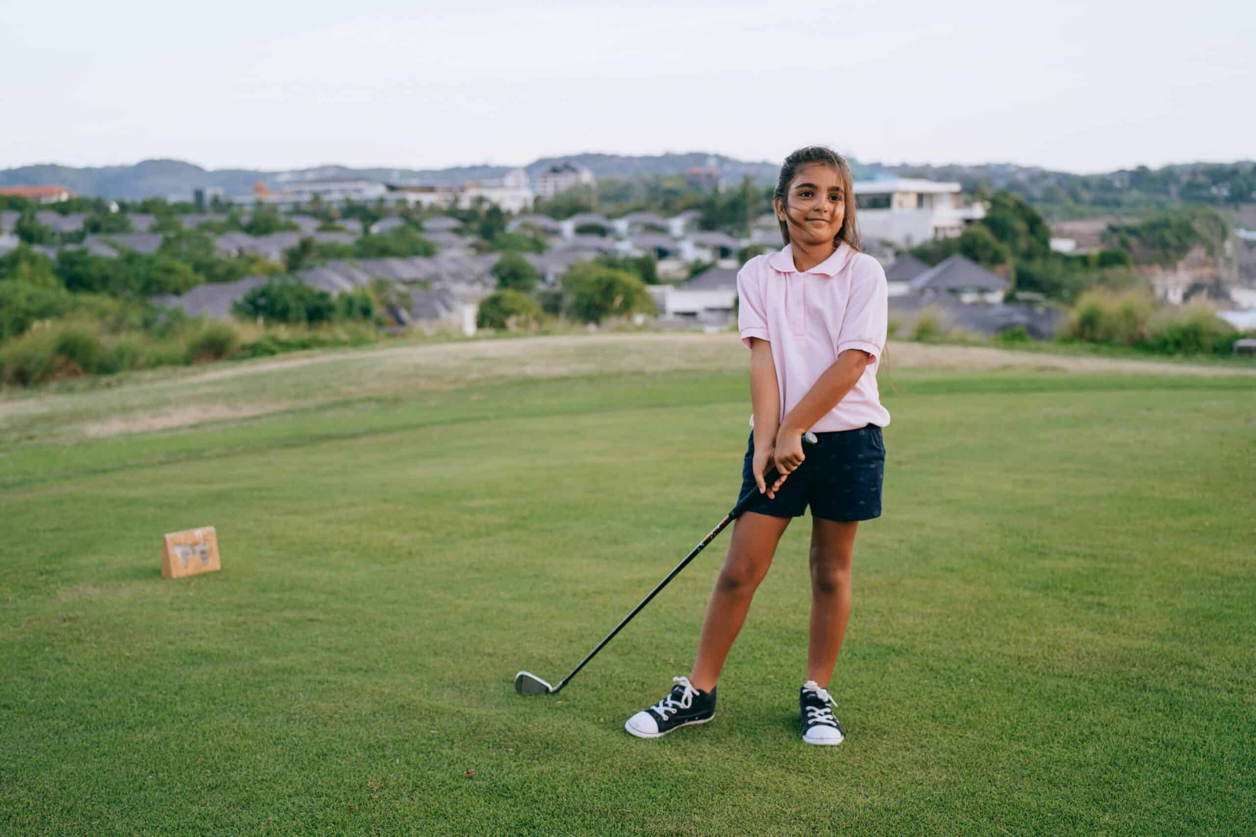 Junior golfer on course without keeping score