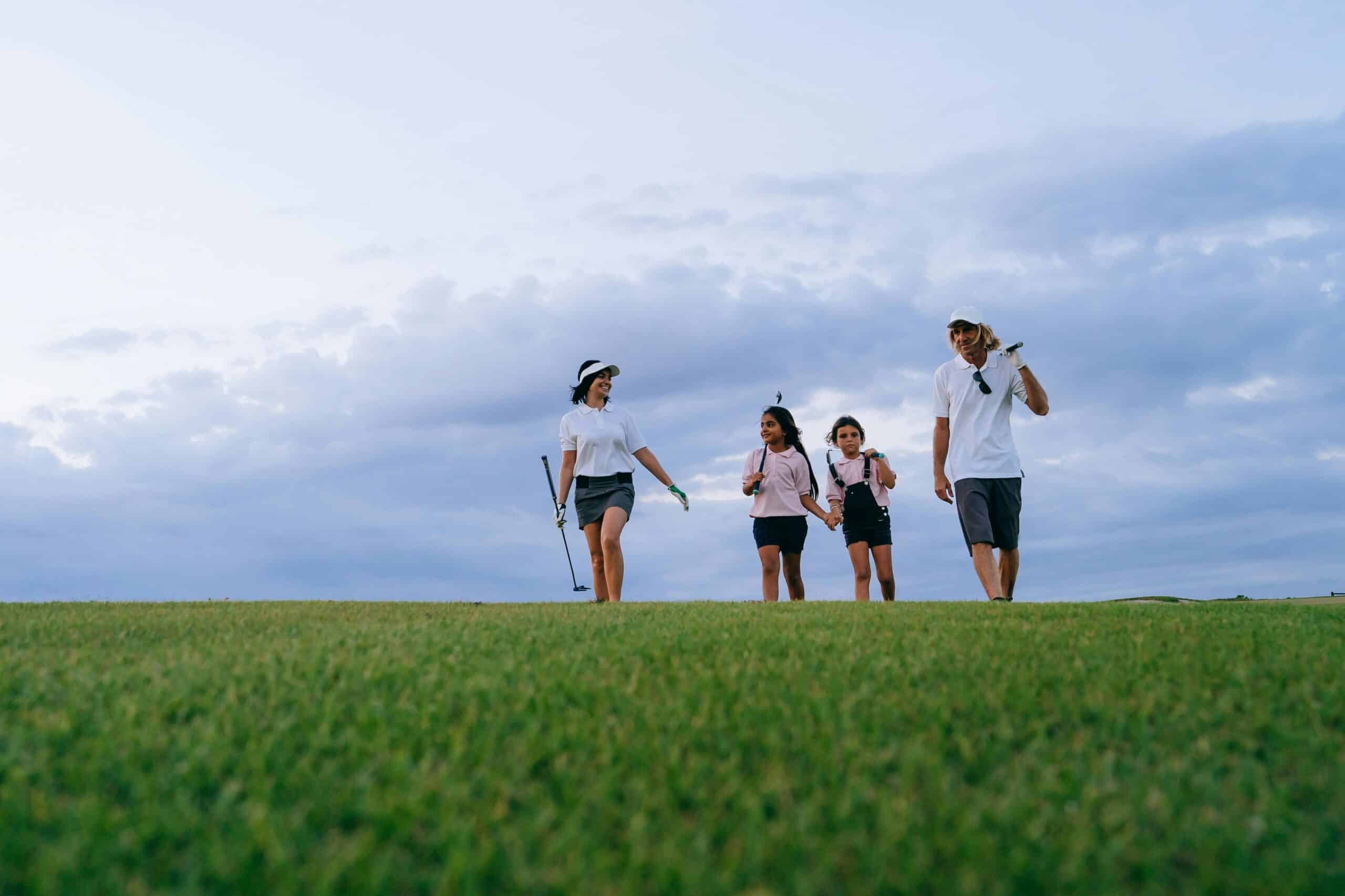 Junior golfers on the course