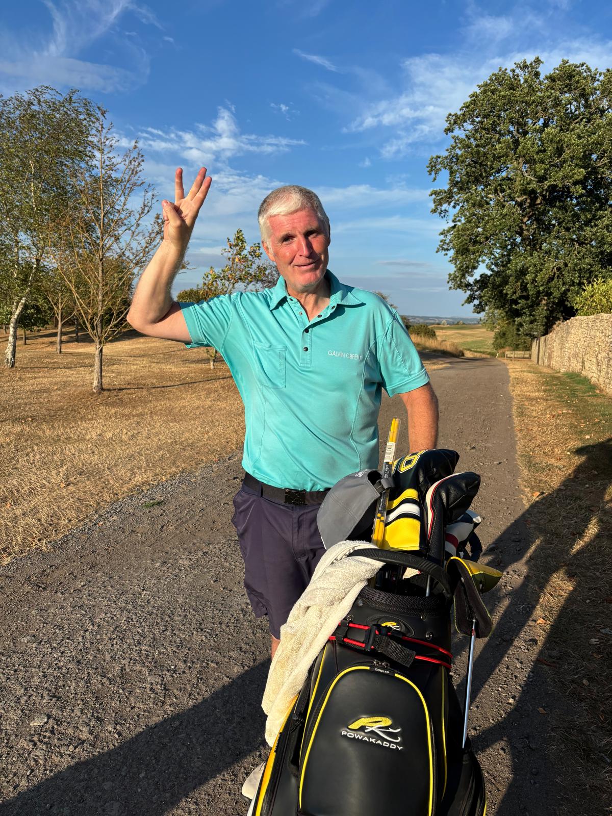 Steve King after breaking par for the first time at Cumberwell Park Golf Club