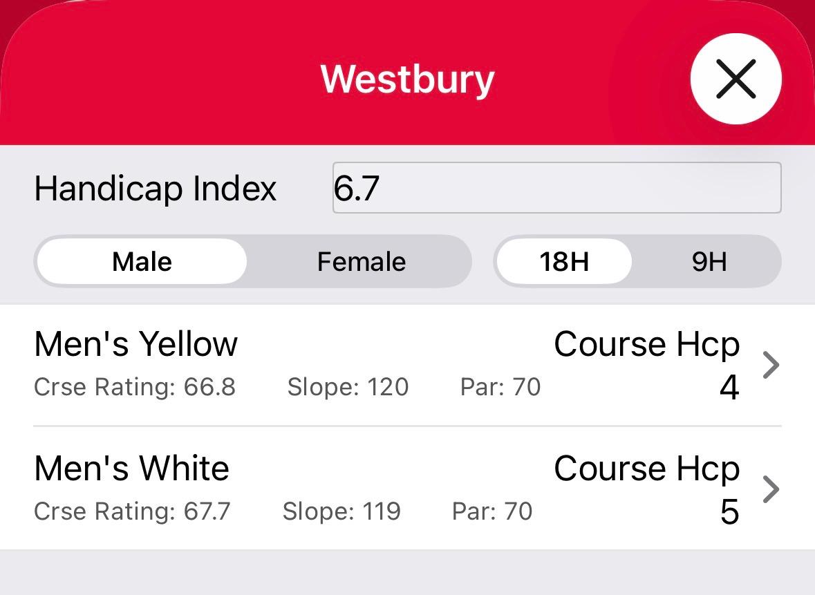 Steve King Playing Handicap At Westbury